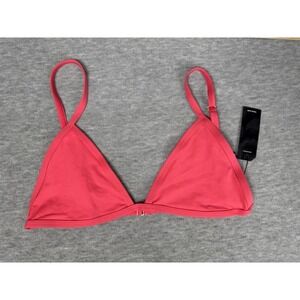 Tavik Triangle Bikini Top Women's Large Red Nylon Casual Stretch Beach Swimwear